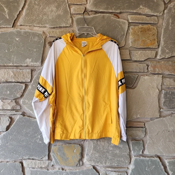 PINK Victoria's Secret Yellow Hooded Jacket - Picture 6 of 8